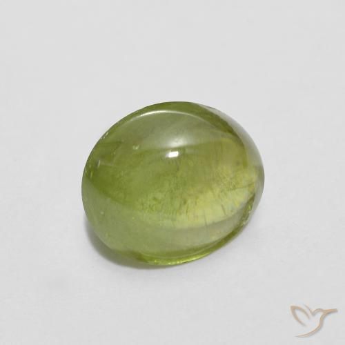 esfena Verde Oliva natural de 1.77 ct, Ovalada, Translúcido
