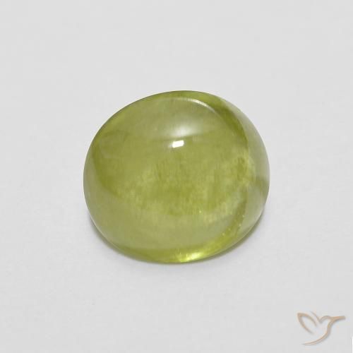 1.66ct Natural Verde Oliva esfena, Ovalada, Translúcido
