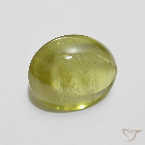 esfena Verde claro natural de 2.40 ct, Ovalada, Transparente