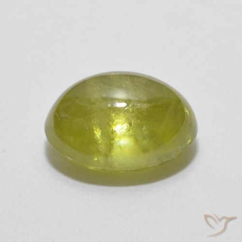 esfena Verde claro natural de 2.40 ct, Ovalada, Transparente