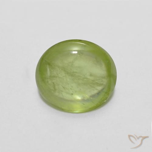 1.18ct Natural Verde medio esfena, Ovalada, Transparente