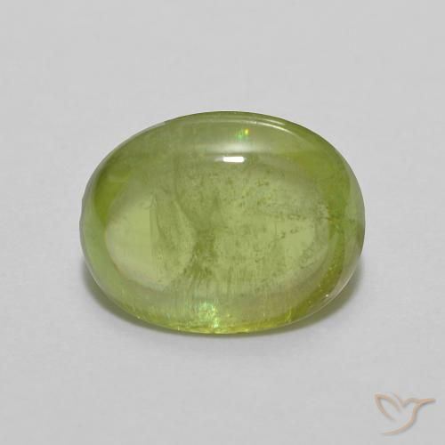 1.89ct Natural Verde medio esfena, Ovalada, Transparente