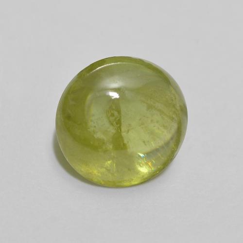 Esfena Verde bosque claro natural de 1.72 ct, Corte Óvalo, Transparente