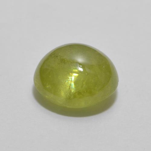 Esfena Verde bosque claro natural de 1.72 ct, Corte Óvalo, Transparente
