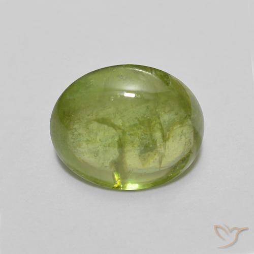 1.79ct Natural Verde medio esfena, Ovalada, Transparente
