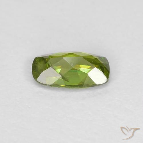 esfena Verde bosque natural de 0.33 ct, Forma Cojín, VS