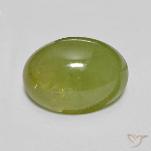 2.67ct Natural Verde Oliva esfena, Ovalada, Translúcido