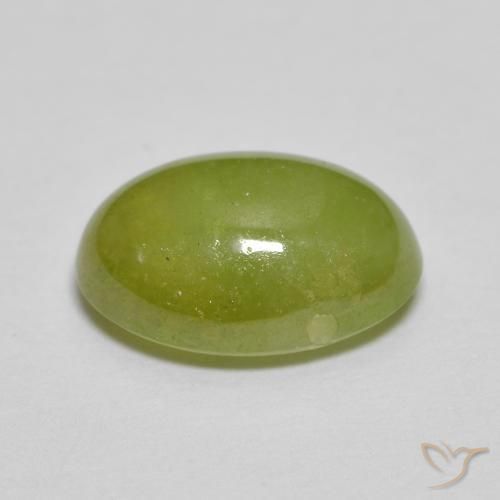 esfena Verde Oliva natural de 2.67 ct, Ovalada, Translúcido