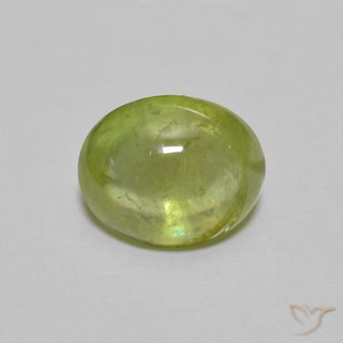 1.52ct Natural Verde Oliva esfena, Ovalada, Transparente