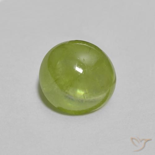 esfena Verde Oliva natural de 1.52 ct, Ovalada, Transparente