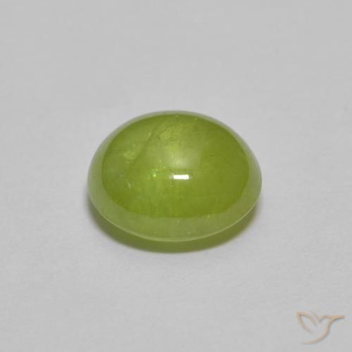 esfena Verde Oliva natural de 1.52 ct, Ovalada, Transparente