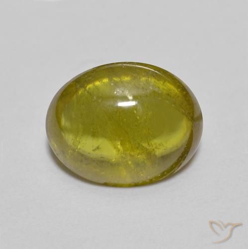 2.16ct Natural Verde medio esfena, Ovalada, Transparente