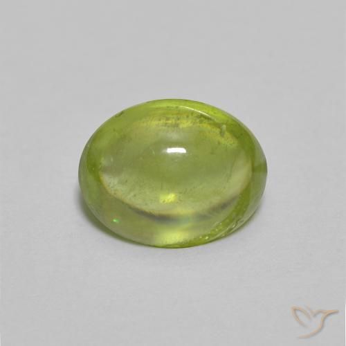 1.50ct Natural Verde Oliva esfena, Ovalada, Transparente