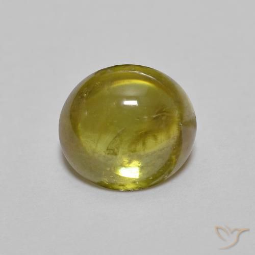 1.36ct Natural Dorado terroso esfena, Ovalada, Transparente