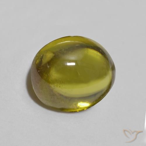 esfena Dorado terroso natural de 1.22 ct, Ovalada, Transparente