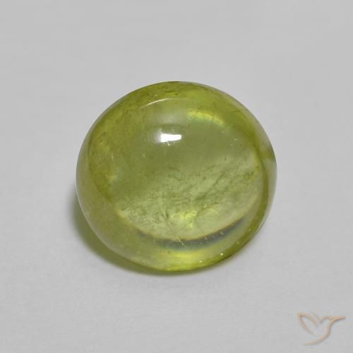 esfena Verde Oliva natural de 1.60 ct, Ovalada, Transparente