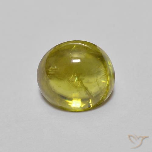 1.24ct Natural Dorado medio esfena, Ovalada, Transparente