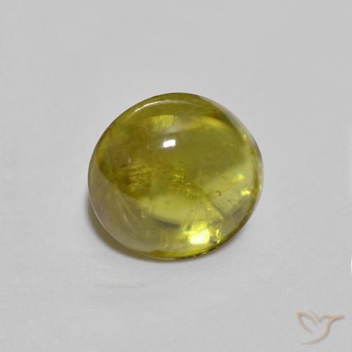 esfena Dorado medio natural de 1.24 ct, Ovalada, Transparente