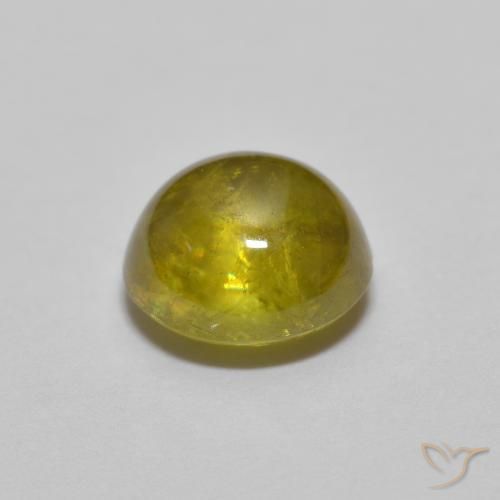 esfena Dorado medio natural de 1.24 ct, Ovalada, Transparente