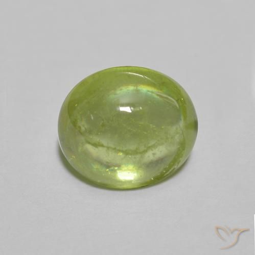 1.31ct Natural Verde medio esfena, Ovalada, Transparente