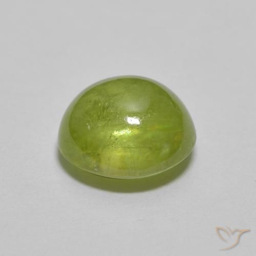 esfena Verde claro natural de 1.53 ct, Ovalada, Transparente