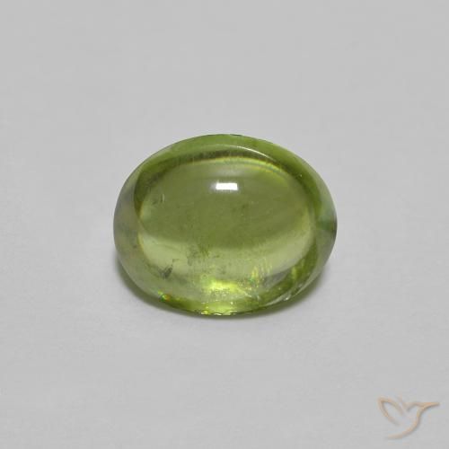 0.86ct Natural Verde vivo claro esfena, Ovalada, Transparente
