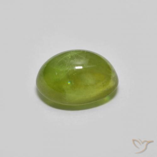 esfena Verde claro natural de 1.59 ct, Ovalada, Transparente