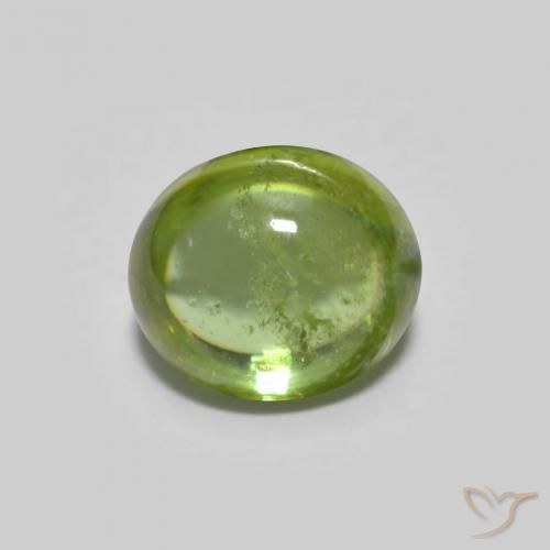 1.12ct Natural Verde medio esfena, Ovalada, Transparente
