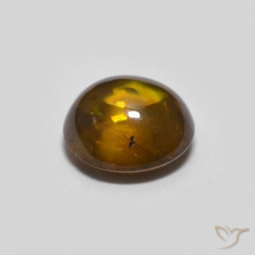 esfena Marrón cálido natural de 0.82 ct, Ovalada, Transparente