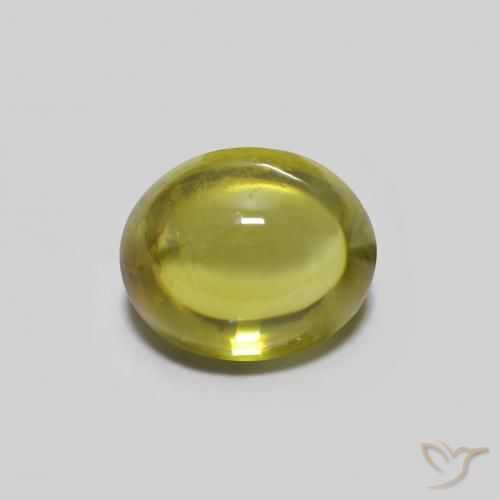 0.73ct Natural Verde amarillento esfena, Ovalada, Transparente