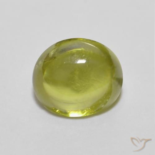 1.36ct Natural Verde bosque cálido esfena, Ovalada, Transparente