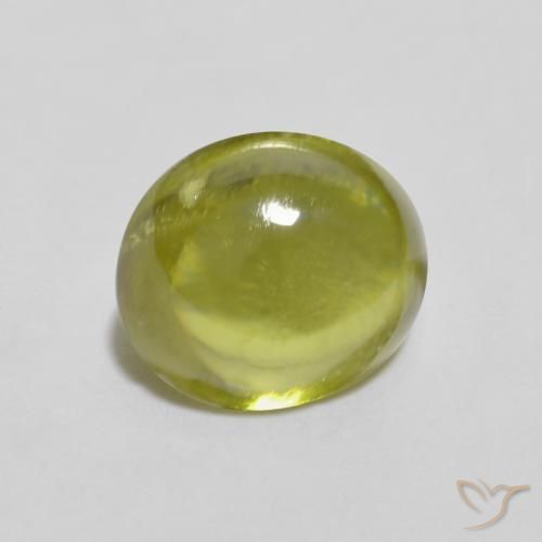 esfena Verde bosque cálido natural de 1.36 ct, Ovalada, Transparente