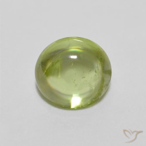 0.99ct Natural Verde vivo claro esfena, Ovalada, Transparente