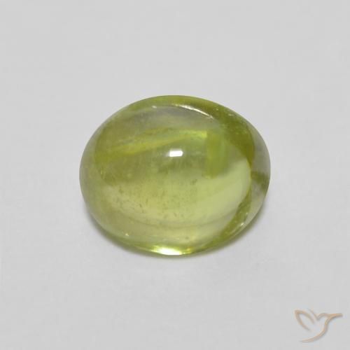 1.12ct Natural Verde Oliva esfena, Ovalada, Transparente
