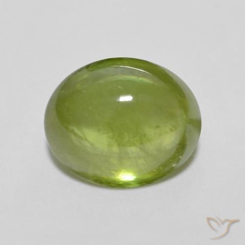 1.51ct Natural Verde vivo claro esfena, Ovalada, Transparente