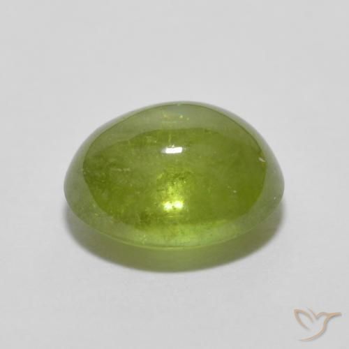 esfena Verde vivo claro natural de 1.51 ct, Ovalada, Transparente