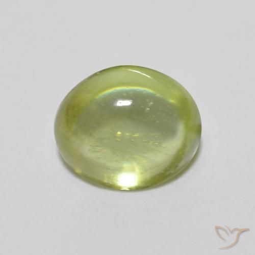 1.07ct Natural Verde bosque cálido esfena, Ovalada, Transparente