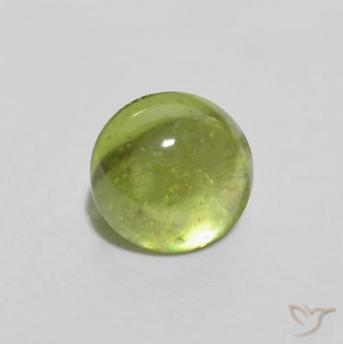 esfena Verde amarillento natural de 0.89 ct, Ovalada, Transparente