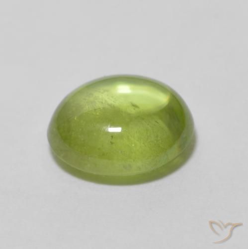 esfena Verde claro natural de 1.16 ct, Ovalada, Transparente