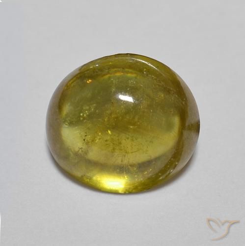 1.88ct Natural Dorado terroso esfena, Ovalada, Transparente