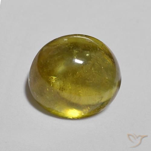 esfena Dorado terroso natural de 1.88 ct, Ovalada, Transparente
