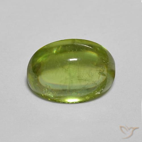 1.31ct Natural Medium Dark-Green esfena, Ovalada, Transparente