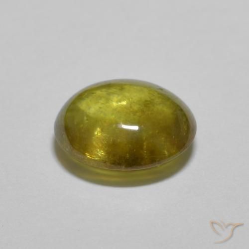 esfena Marrón dorado intenso natural de 1.16 ct, Ovalada, Transparente