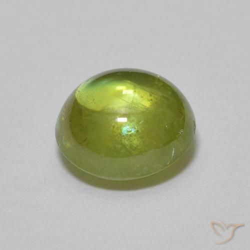 Esfena Verde claro natural de 1.52 ct, Corte Óvalo, Transparente