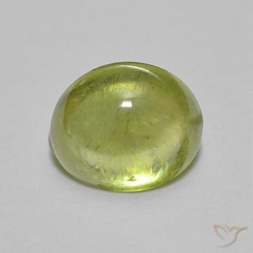 1.56ct Natural Verde claro esfena, Ovalada, Transparente