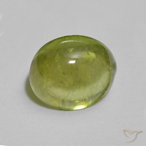 esfena Verde claro natural de 1.56 ct, Ovalada, Transparente