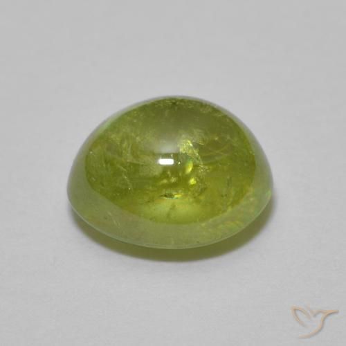 esfena Verde claro natural de 1.56 ct, Ovalada, Transparente