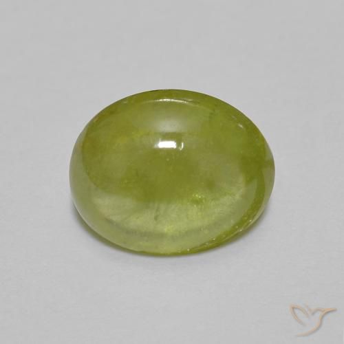 2.03ct Natural Verde Oliva esfena, Ovalada, Transparente