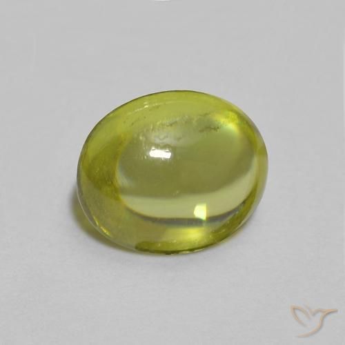 esfena Verde terroso cálido natural de 1.01 ct, Ovalada, Transparente