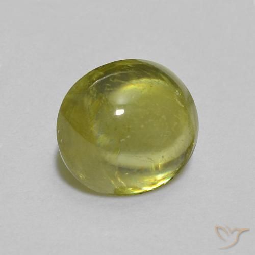 esfena Verde claro natural de 0.83 ct, Ovalada, Transparente